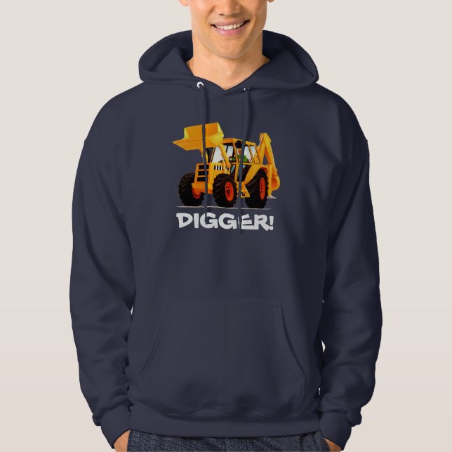 Yellow Digger Custom Construction Hoodie (Front)