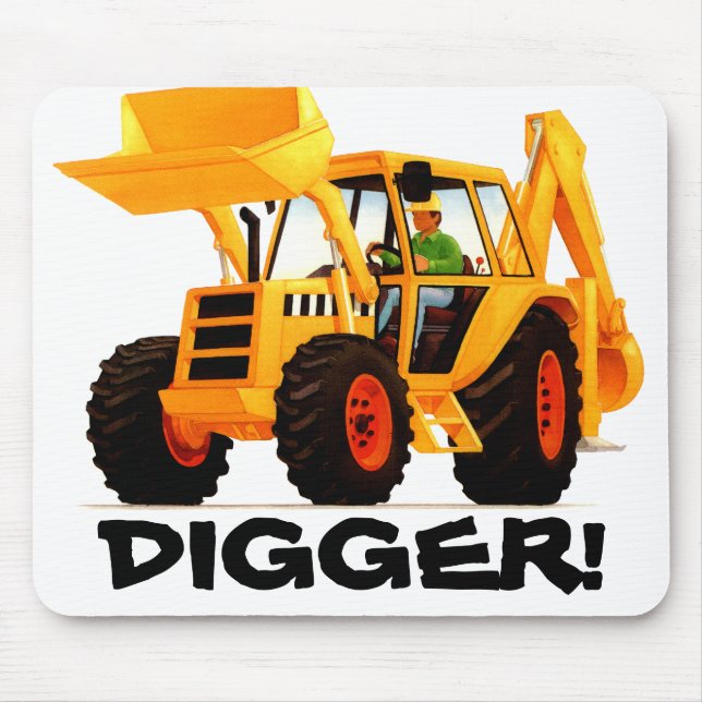 Yellow Digger Mouse Pad (Front)