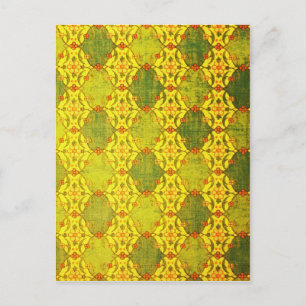 Yellow Digital Art Beautiful Design Style Fashion Postcard