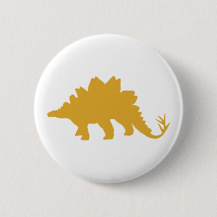 Yellow Dinosaur 6 Cm Round Badge