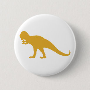 Yellow Dinosaur 6 Cm Round Badge