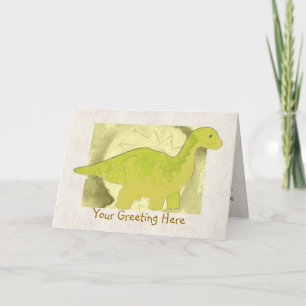 Yellow Dinosaur Greeting Card
