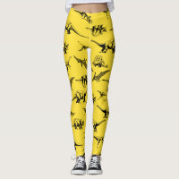Yellow Dinosaurs Leggings