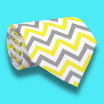 Yellow, Dk Grey Wht Large Chevron ZigZag Pattern