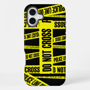 Yellow Do Not Cross Crime Scene Tape Danger Areas iPhone Case