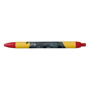 yellow dog black ink pen