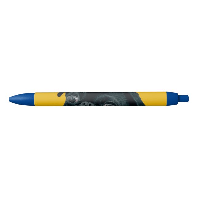 yellow dog black ink pen (Front)