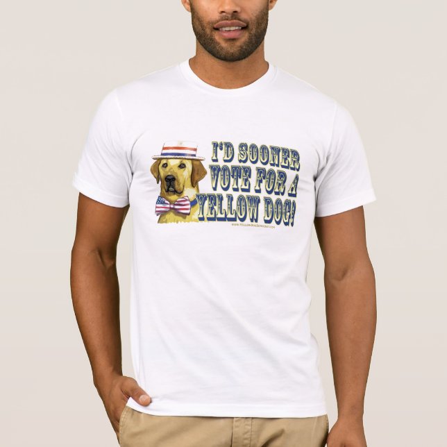 Yellow Dog Democrat Retro Shirt  (Front)
