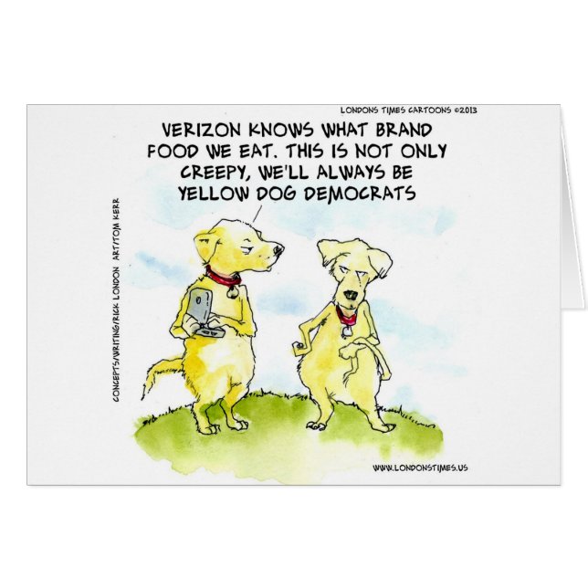 Yellow Dog Democrats Funny (Front Horizontal)