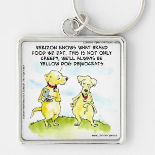 Yellow Dog Democrats Funny Key Ring