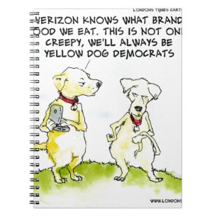 Yellow Dog Democrats Funny Notebook
