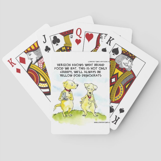 Yellow Dog Democrats Funny Playing Cards (Back)