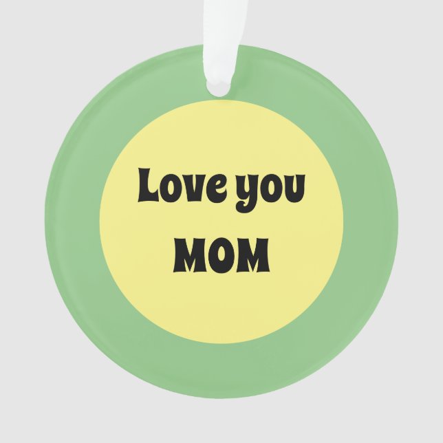 Yellow Dot Acrylic Ornament (Front)