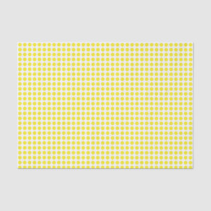 Yellow Dots on White Tissue Paper