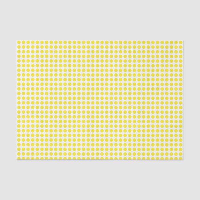 Yellow Dots on White Tissue Paper (Front)