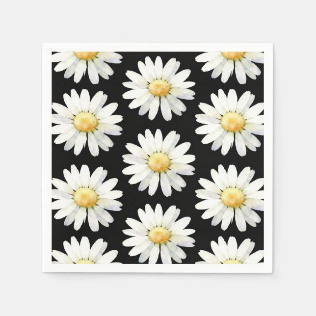 Yellow Dotted Daisy's Napkin (Front)