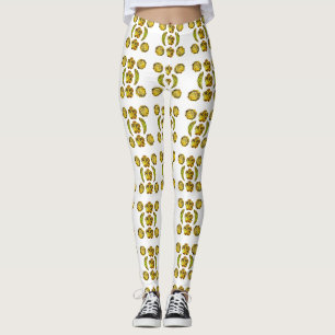 Yellow Dotted Pattern Leggings