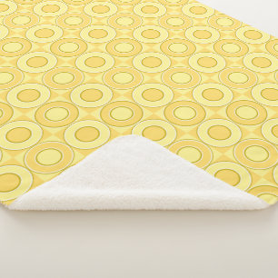 Yellow Doughnut Check Sherpa Blanket