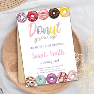 Yellow Doughnut Invitations