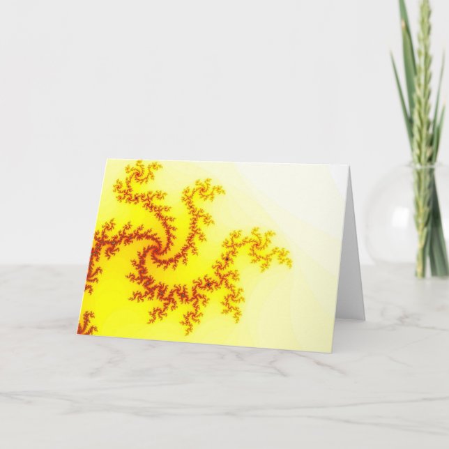 Yellow Dragon Greetings Card (Front)
