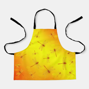 Yellow Dragonflies Flying, Kids Full Print Apron