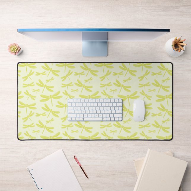 Yellow Dragonflies Pattern  Desk Mat (Office 1)