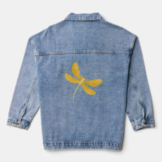 yellow dragonfly denim jacket