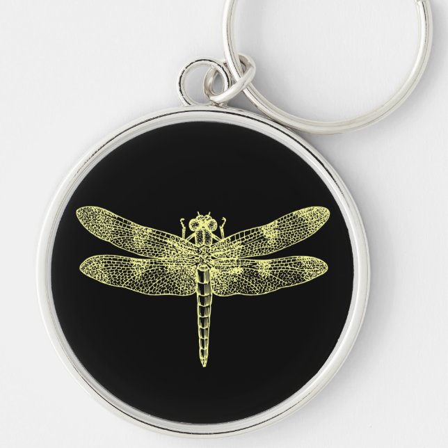 Yellow Dragonfly Key Ring (Front)