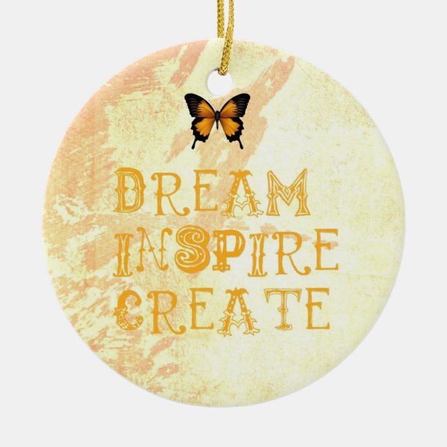 Yellow Dream, Inspire, Christmas Ornament (Front)