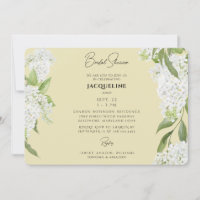 Yellow Dripping White Hydrangeas Bridal Shower