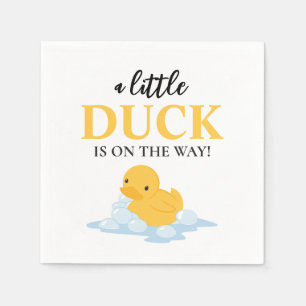Yellow Duck A Babys On The Way Party Napkin