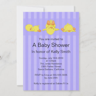 Yellow Duck Baby Shower Invitation