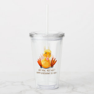 Yellow Duck Birthday Acrylic Tumbler