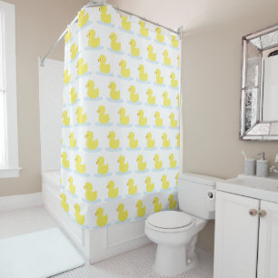 Yellow Duck Cute Modern Shower Curtain