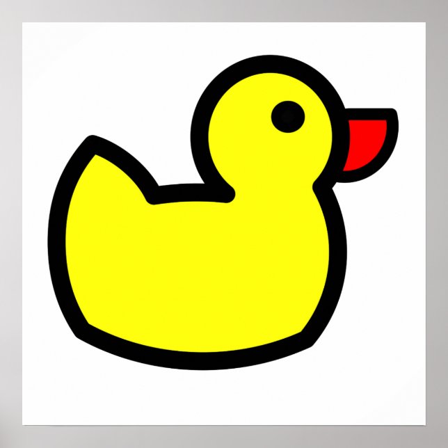Yellow Duck Drawing Poster (Front)