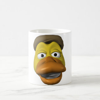 Yellow duck face face coffee mug