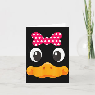 Yellow Duck Face Halloween Animal Costume Coquette Card