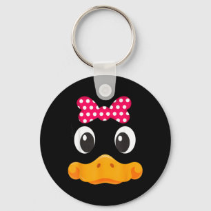 Yellow Duck Face Halloween Animal Costume Coquette Key Ring