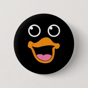Yellow Duck Face Halloween Animal Costume For Kid 6 Cm Round Badge