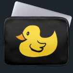 Yellow Duck Laptop Sleeve<br><div class="desc">Simple cartoon rubber duck design.</div>