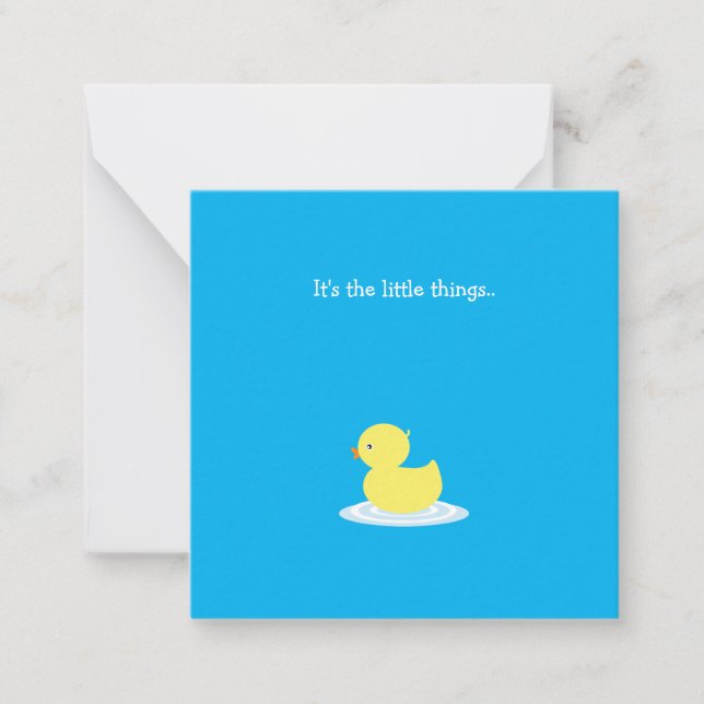 Yellow Duck Mini Thank You Note Card (Front)