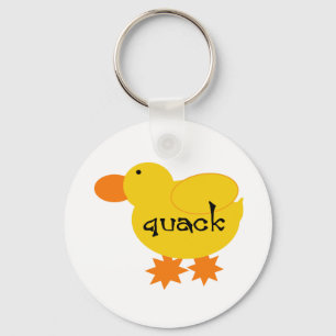 Yellow Duck Quack Key Ring