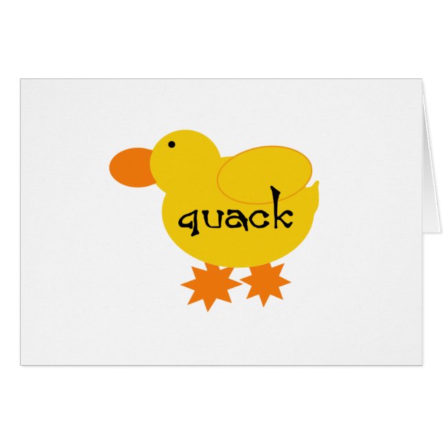 Yellow Duck Quack Tshirts and Gifts (Front Horizontal)