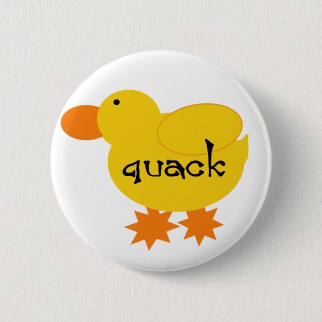 Yellow Duck Quack Tshirts and Gifts 6 Cm Round Badge (Front)