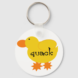 Yellow Duck Quack Tshirts and Gifts Key Ring