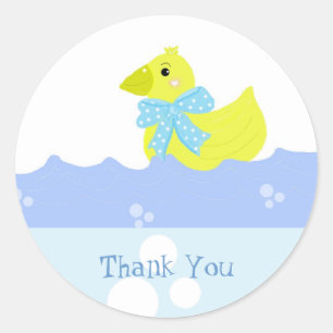 Yellow Duck Thank You Classic Round Sticker