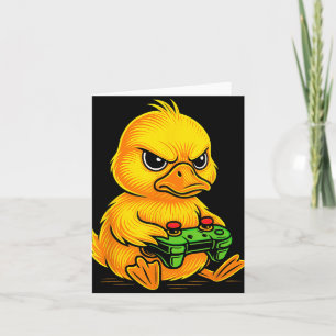 Yellow Duck Videogames Gamer Gaming Animal Boys Gi Card