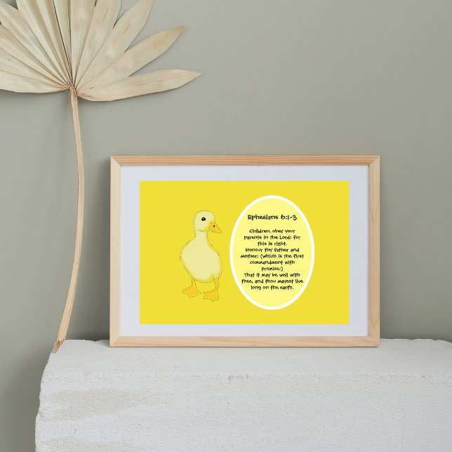 Yellow Duckie Bible Verse Baby’s Room Poster (Creator Uploaded)