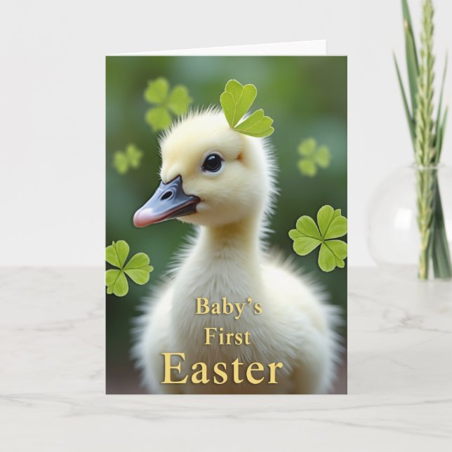 Yellow Duckling Easter Card (Front)