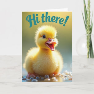 Yellow Duckling Hi There Card
